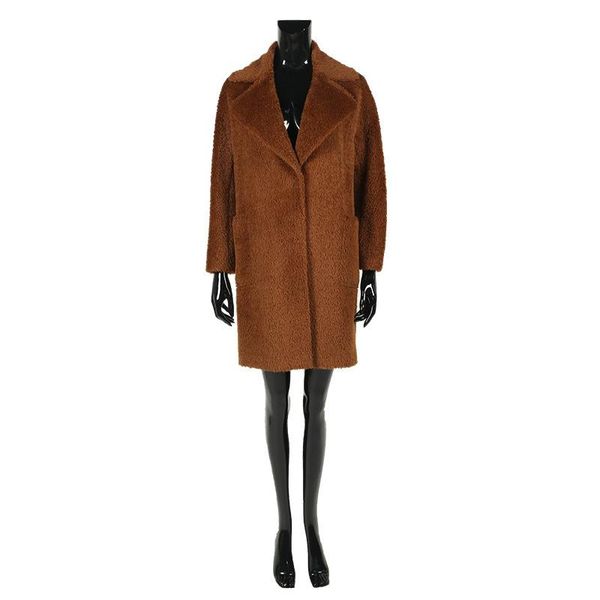 women's wool & blends of wear cloth coat qiu dong commuter european fashion pure color cultivate morality, Black
women's wool & blends of wear cloth coat qiu dong commuter european fashion pure color cultivate morality, Black