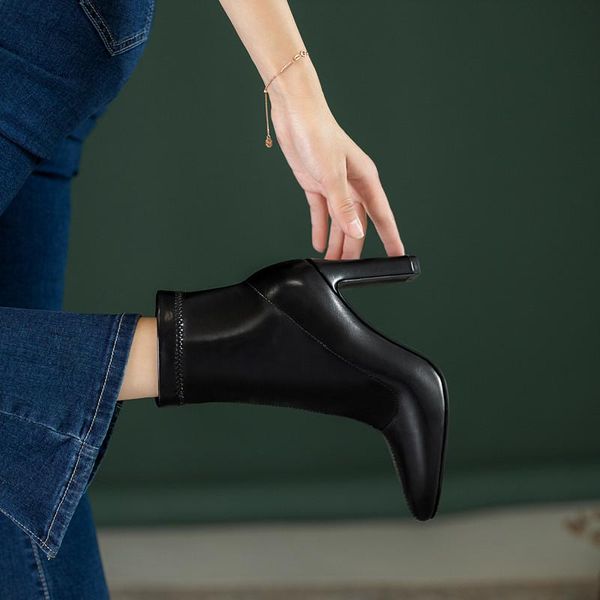 yqbtdl мода sexy высоких каблуков сапог черной упругие pu leather stretch замша faux лодыжка носок ботинки палец нога платье остроконечной о, Black 
yqbtdl мода sexy высоких каблуков сапог черной упругие pu leather stretch замша faux лодыжка носок ботинки палец нога платье остроконечной о, Black