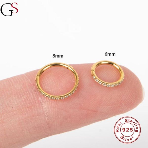 gs 925 sterling silver piercing micro inlay zircon nose ring cartilage pendientes hoop earring for women fashion jewerly gift, Golden;silver
gs 925 sterling silver piercing micro inlay zircon nose ring cartilage pendientes hoop earring for women fashion jewerly gift, Golden;silver
