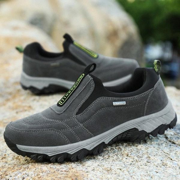 men casual shoes fashion breathbale sneakers mens outdoor hiking shoes male moccasins men leather sneakers 581 warm #kt95