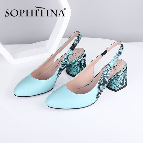 sophitina pumps women comfortable thick heels fashion pointed toe pumps snake pattern slingbacks shoes women sc711 y1215, Black
sophitina pumps women comfortable thick heels fashion pointed toe pumps snake pattern slingbacks shoes women sc711 y1215, Black