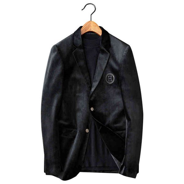 men's jackets spring suit men's slim korean handsome single west golden velvet striped western coat haf2, Black;brown
men's jackets spring suit men's slim korean handsome single west golden velvet striped western coat haf2, Black;brown