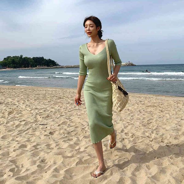 v-neck half sleeve korea women casual dresses skinny slim fit mid-calf length elegant ladies bodycon summer dress clothes, Black;gray
v-neck half sleeve korea women casual dresses skinny slim fit mid-calf length elegant ladies bodycon summer dress clothes, Black;gray
