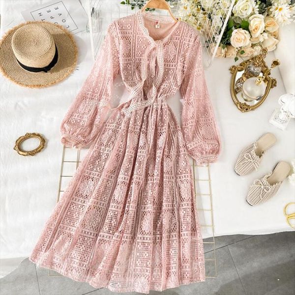 2020 spring pink party dress women high waist bow long sleeve sweet lace dress elegant lady a line long dresses vestidos, Black;gray
2020 spring pink party dress women high waist bow long sleeve sweet lace dress elegant lady a line long dresses vestidos, Black;gray