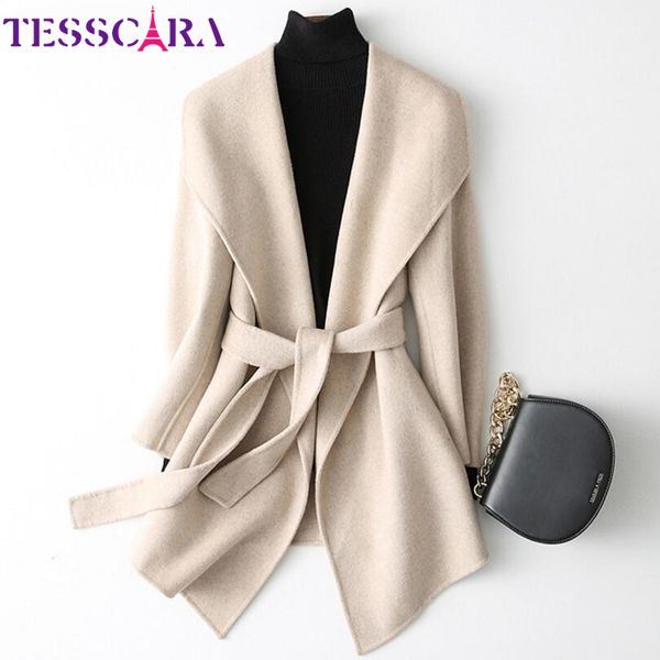 tesscara women autumn winter fashion wool blend jacket coat female open stitch overcoat cashmere basic jackets outerwear & coats lj201106, Black
tesscara women autumn winter fashion wool blend jacket coat female open stitch overcoat cashmere basic jackets outerwear & coats lj201106, Black