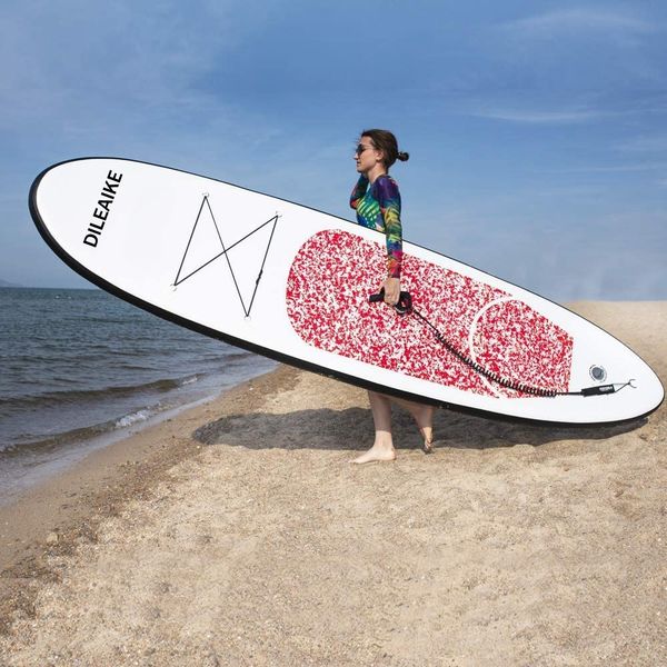 inflatable stand up paddle board w premium sup accessories & backpack, non-slip deck. bonus waterproof bag, leash, paddle and pump
inflatable stand up paddle board w premium sup accessories & backpack, non-slip deck. bonus waterproof bag, leash, paddle and pump