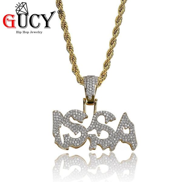 pendant necklaces gucy hip hop jewelry gold color plated iced out micro paved shiny cz stones letters issa combine necklace for men's g, Silver
pendant necklaces gucy hip hop jewelry gold color plated iced out micro paved shiny cz stones letters issa combine necklace for men's g, Silver