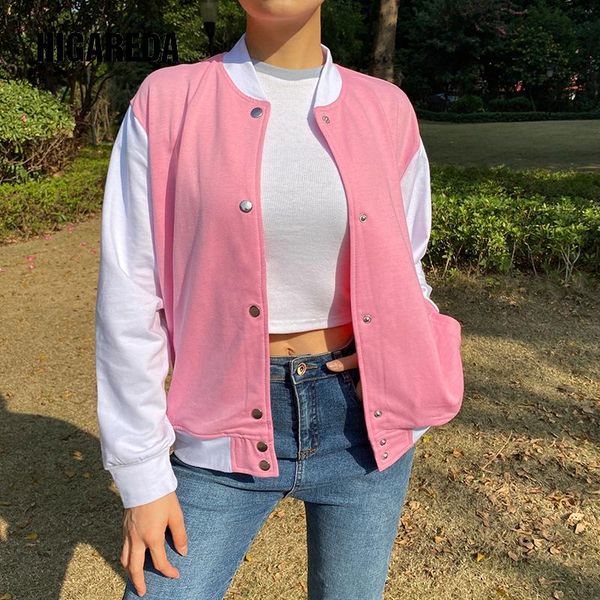 higareda autumn pink casual bomber jacket women preppy style long sleeve coat ladies buttons patchwork overcoat female winter, Black;brown
higareda autumn pink casual bomber jacket women preppy style long sleeve coat ladies buttons patchwork overcoat female winter, Black;brown