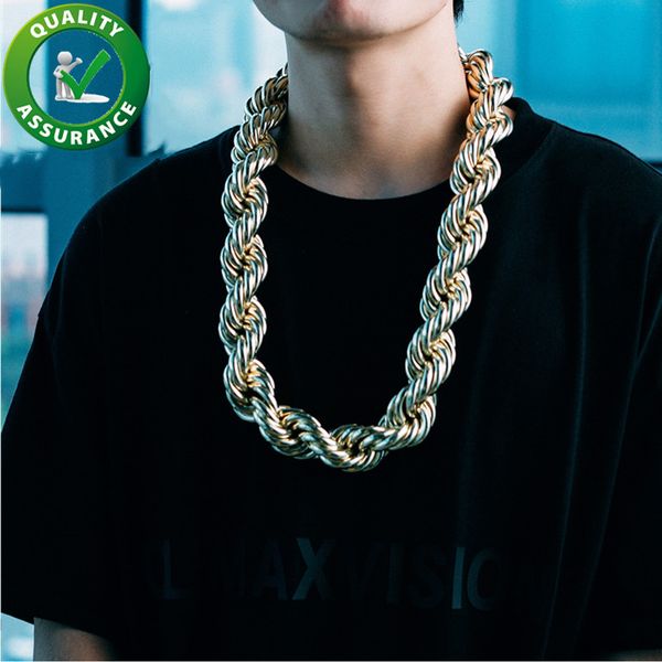 30mm width rope chain hip hop jewelry luxury designer necklace rapper statement accessories personality exaggerated crude link 30inch long 1, Silver
30mm width rope chain hip hop jewelry luxury designer necklace rapper statement accessories personality exaggerated crude link 30inch long 1, Silver