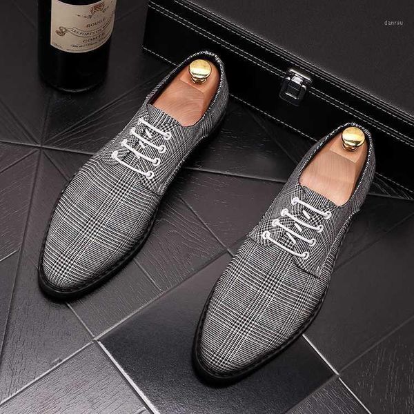 

dress shoes 2021 fashion men british designer pointed lace-up gentleman homecoming wedding sapato social masculino1, Black