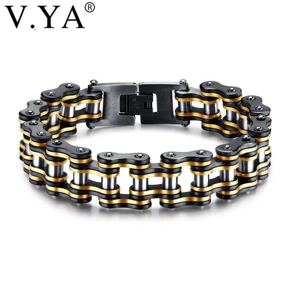 v.ya punk stainless steel bracelets men biker bicycle motorcycle chain man bracelets & bangles fashion jewelry charm gifts y200107, Golden;silver
v.ya punk stainless steel bracelets men biker bicycle motorcycle chain man bracelets & bangles fashion jewelry charm gifts y200107, Golden;silver
