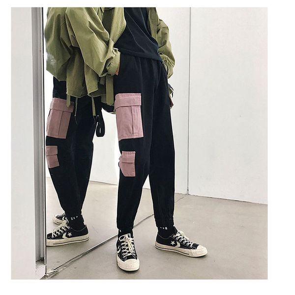 stitching overalls men's multi-pocket korean nine-point pants loose wild pants casual pants spring wholesale, Black
stitching overalls men's multi-pocket korean nine-point pants loose wild pants casual pants spring wholesale, Black