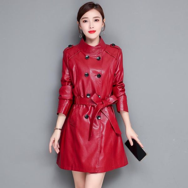 women's leather & faux large size 3xl jacket women coat long slim jackets 2021 autumn coats female woman, Black
women's leather & faux large size 3xl jacket women coat long slim jackets 2021 autumn coats female woman, Black
