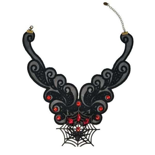 halloween gothic lace choker necklace punk spider web charm pendant chain collar party dress qyloji, White
halloween gothic lace choker necklace punk spider web charm pendant chain collar party dress qyloji, White