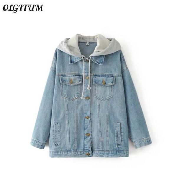 2020 spring and autumn retro long-sleeved women loose denim jacket solid color casual cowboy hooded jacket, Black;brown
2020 spring and autumn retro long-sleeved women loose denim jacket solid color casual cowboy hooded jacket, Black;brown