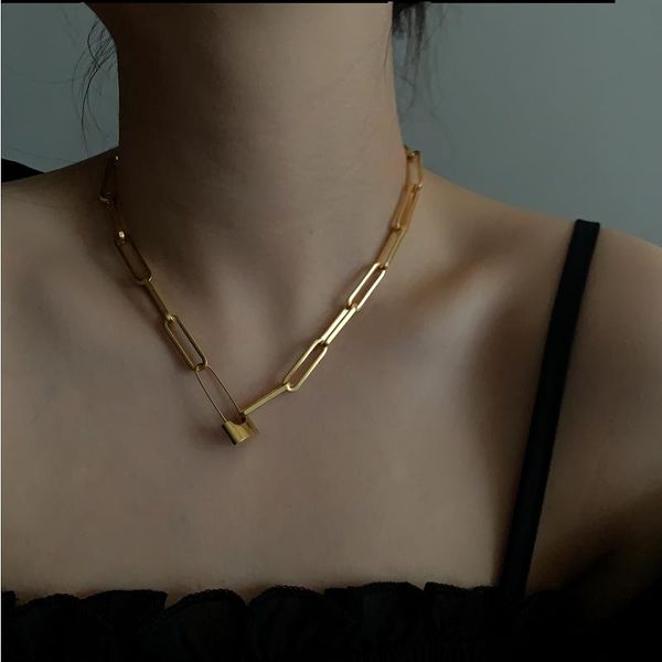 925 sterling silver custom punk personality style necklace net red ins retro old chain necklace gold chain
925 sterling silver custom punk personality style necklace net red ins retro old chain necklace gold chain
