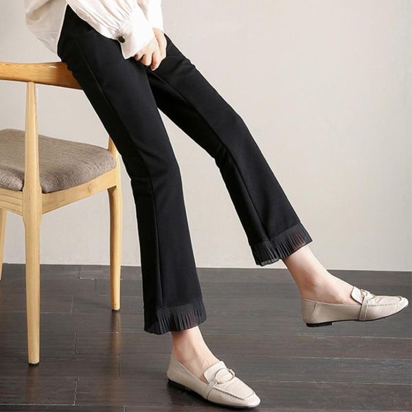 3369# 2021 spring korean fashion black maternity pants 9/10 elastic waist belly pants for pregnant women pregnancy trousers, White
3369# 2021 spring korean fashion black maternity pants 9/10 elastic waist belly pants for pregnant women pregnancy trousers, White