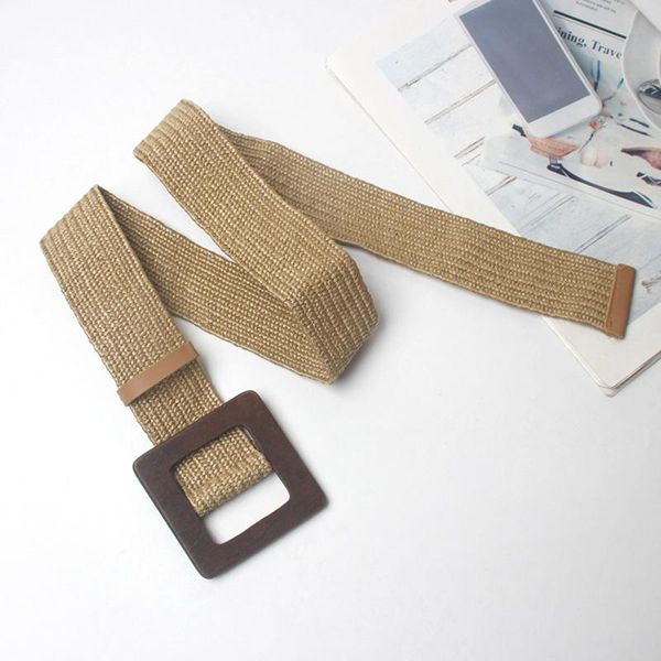 ladies casual braided belt with wooden buckle solid luxury fashion dress summer woven women straw belt wood, Black;brown
ladies casual braided belt with wooden buckle solid luxury fashion dress summer woven women straw belt wood, Black;brown