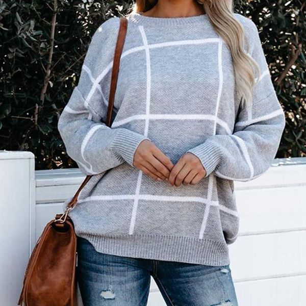 women's sweaters women 2021 fashion oversized jumper plaid knitted vintage long sleeve loose female pullovers chic autumn winter, White;black
women's sweaters women 2021 fashion oversized jumper plaid knitted vintage long sleeve loose female pullovers chic autumn winter, White;black