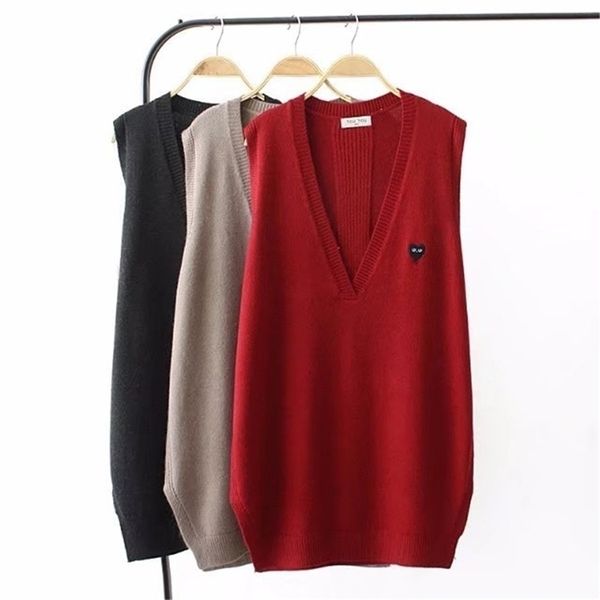 love embroidery split khaki knit sweater for women v-neck pullover loose female waistcoat casual sleeveless vests for ladies 201031, Black;white
love embroidery split khaki knit sweater for women v-neck pullover loose female waistcoat casual sleeveless vests for ladies 201031, Black;white