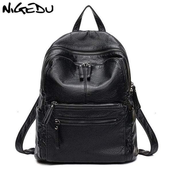 backpack style nigedu soft pu leather women large capacity ladies black casual school book bag travel daypack mochila
backpack style nigedu soft pu leather women large capacity ladies black casual school book bag travel daypack mochila