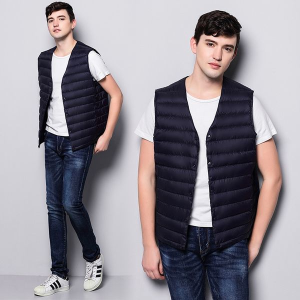 2020 new men's vest down jacket v-neck liner light down jacket men's large white duck down breasted warm coat cne fast shipping, Black
2020 new men's vest down jacket v-neck liner light down jacket men's large white duck down breasted warm coat cne fast shipping, Black