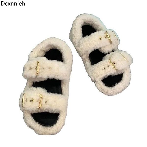 sandals runway white wool gladiator woman thick sole round toe autumn women metal buckle one strap summer mules, Black
sandals runway white wool gladiator woman thick sole round toe autumn women metal buckle one strap summer mules, Black