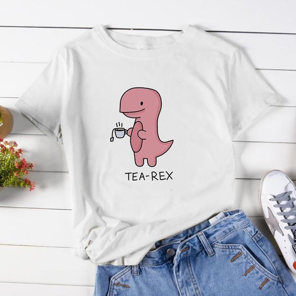 summer streetwear cartoon dinosaur t-rex print tshirt women fashion casual short sleeve o-neck harajuku t shirt camisas mujer, White
summer streetwear cartoon dinosaur t-rex print tshirt women fashion casual short sleeve o-neck harajuku t shirt camisas mujer, White