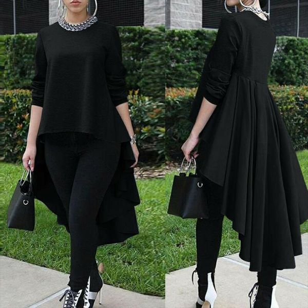 women long sleeve tshirt tees asymmetrical sleeve waterfall t shirts women long pleated t shirt for, White
women long sleeve tshirt tees asymmetrical sleeve waterfall t shirts women long pleated t shirt for, White