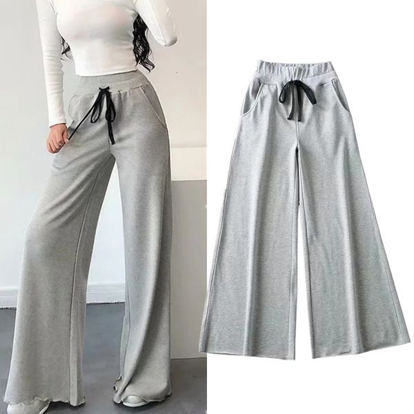 2021 new net red street p european and american style elastic high waist drawstring casual floor sweeping wide leg pants unhy, Black;white
2021 new net red street p european and american style elastic high waist drawstring casual floor sweeping wide leg pants unhy, Black;white