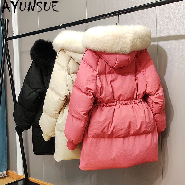 ayunsue 2020 winter jacket women hooded big fur collar warm coat female puffer women's down jackets mujer chaqueta kj5058, Black
ayunsue 2020 winter jacket women hooded big fur collar warm coat female puffer women's down jackets mujer chaqueta kj5058, Black