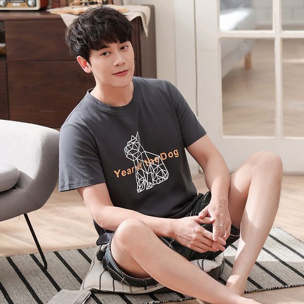 men summer cotton new pajamas korean pullover casual short sleeve shorts thin two piece pajama sets mens pajama set men pajamas q1216, Black;white
men summer cotton new pajamas korean pullover casual short sleeve shorts thin two piece pajama sets mens pajama set men pajamas q1216, Black;white