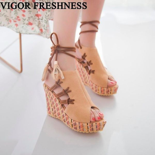 vigor freshness 10cm heels woman platform shoes summer sandals ethnic wedges shoes women high heels ladies sandals my2481, Black
vigor freshness 10cm heels woman platform shoes summer sandals ethnic wedges shoes women high heels ladies sandals my2481, Black