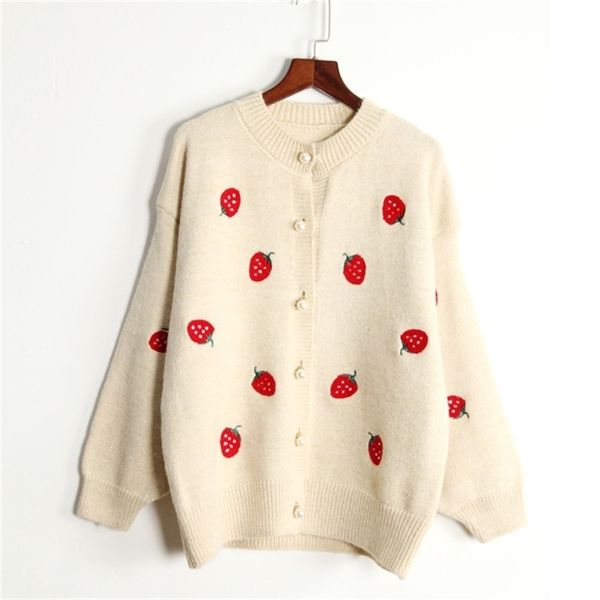 h.sa sweater women cardigans for ladies casual wear pink jumpers korean style poncho strawberry oversize coat y200720, White;black
h.sa sweater women cardigans for ladies casual wear pink jumpers korean style poncho strawberry oversize coat y200720, White;black