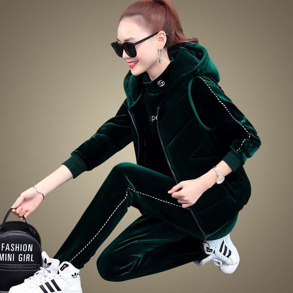 sportswear suit women's autumn and winter oversized plush sweater double face velvet casual fashion three piece set, Gray
sportswear suit women's autumn and winter oversized plush sweater double face velvet casual fashion three piece set, Gray