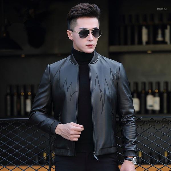 genuine men clothes 2020 sheepskin coats motorcycle baseball leather jacket chaqueta p-cj1755 zl9701, Black
genuine men clothes 2020 sheepskin coats motorcycle baseball leather jacket chaqueta p-cj1755 zl9701, Black