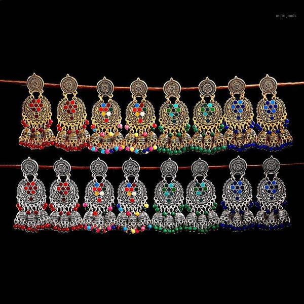 dangle & chandelier anqi jhumka earrings for women gold sliver color metal colorful beads big bell flower carved tassel earring1, Silver
dangle & chandelier anqi jhumka earrings for women gold sliver color metal colorful beads big bell flower carved tassel earring1, Silver