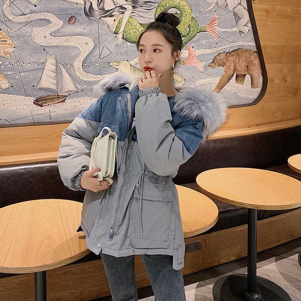 2020 cotton padded women's mid long winter new big hair collar loose korean student work clothes down jacket women, Black
2020 cotton padded women's mid long winter new big hair collar loose korean student work clothes down jacket women, Black