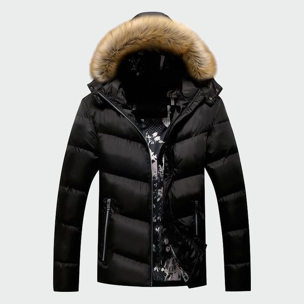 premart men's winter padded coat mens jackets thick parka fur collar hooded men's coats casual outerwear brand clothing lk01111, Black
premart men's winter padded coat mens jackets thick parka fur collar hooded men's coats casual outerwear brand clothing lk01111, Black