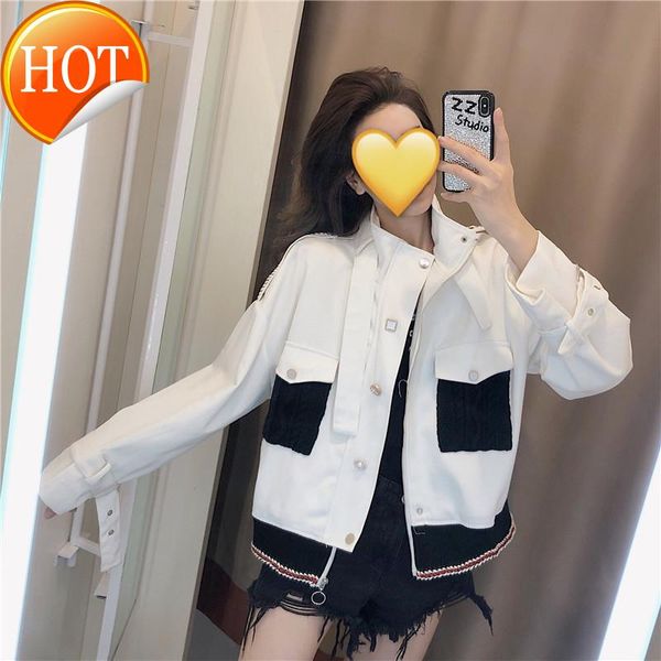 women's suits & blazers black and white contrast coat 2021 style casual korean version ins work clothes loose short top, White;black
women's suits & blazers black and white contrast coat 2021 style casual korean version ins work clothes loose short top, White;black