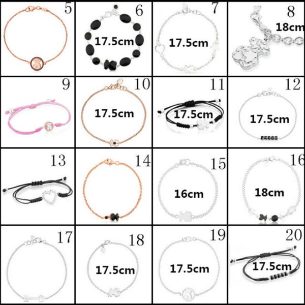 2021 100% 925 sterling silver classic cute bear bracelet fashion female ornament factory wholesale, Black
2021 100% 925 sterling silver classic cute bear bracelet fashion female ornament factory wholesale, Black
