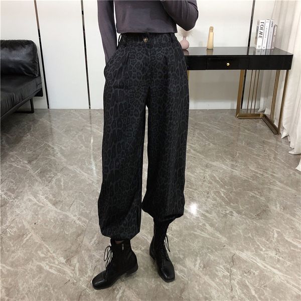 2021 New Female Hip-hop Style Autumn Fashion European High-waisted Leopard-print Pants Hare Thin Harlan Slacks CJHW, Black;white
2021 New Female Hip-hop Style Autumn Fashion European High-waisted Leopard-print Pants Hare Thin Harlan Slacks CJHW, Black;white