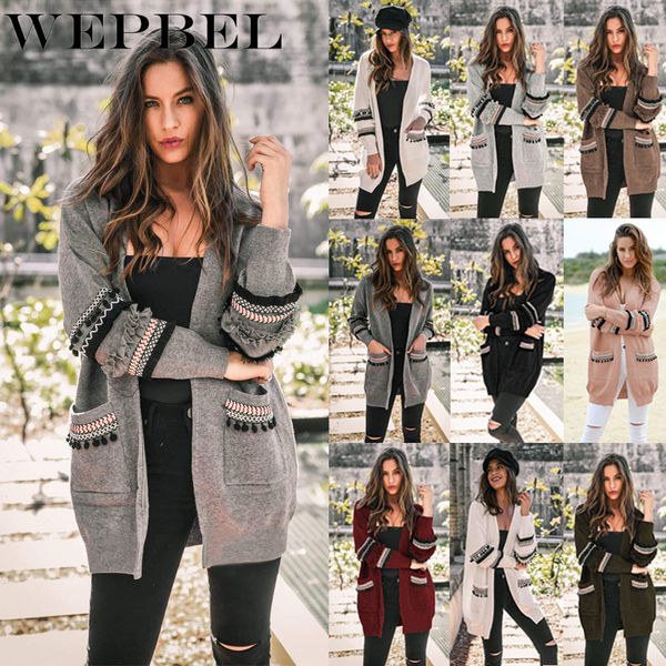 women autumn winter warm open front patchwork long loose knited cardigan sweater for women q1210, White;black
women autumn winter warm open front patchwork long loose knited cardigan sweater for women q1210, White;black