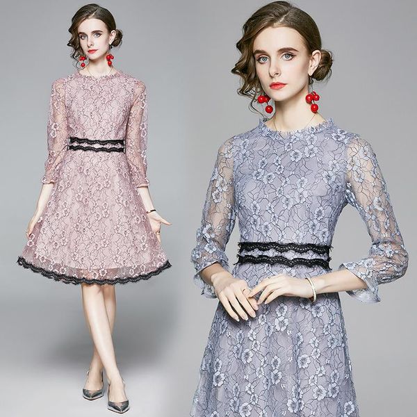 autumn pink lace dress elegant long sleeve vintage dress 2020 new french women blue dresses for women slim korean, Black;gray
autumn pink lace dress elegant long sleeve vintage dress 2020 new french women blue dresses for women slim korean, Black;gray