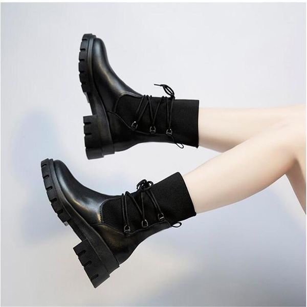 boots women's casual 2021 spring and autumn all-match thick-soled increased front lace-up british style short, Black
boots women's casual 2021 spring and autumn all-match thick-soled increased front lace-up british style short, Black