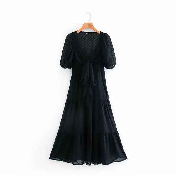 2021 new women vintage bubble embroidery v neck cross straps midi dress fashion puff sleeves ruffled hem multicolor dresses jom5, Black;gray
2021 new women vintage bubble embroidery v neck cross straps midi dress fashion puff sleeves ruffled hem multicolor dresses jom5, Black;gray