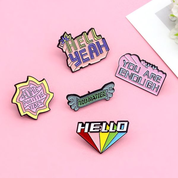 greetings slogan enamel lapel pins rainbow banner hello,you matter,brooches badges fashion pins gifts wholesale jewelry, Blue
greetings slogan enamel lapel pins rainbow banner hello,you matter,brooches badges fashion pins gifts wholesale jewelry, Blue