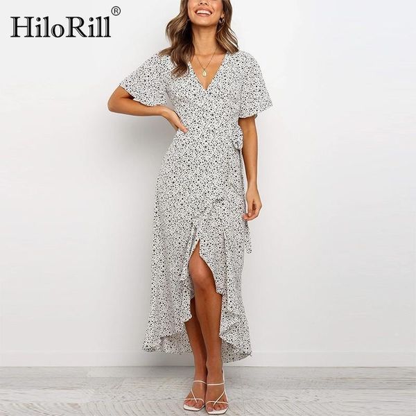 hilorill women long maxi dress summer 2020 v neck split beach wrap dresses ladies ruffle short sleeve casual sundress robe1, Black;gray
hilorill women long maxi dress summer 2020 v neck split beach wrap dresses ladies ruffle short sleeve casual sundress robe1, Black;gray