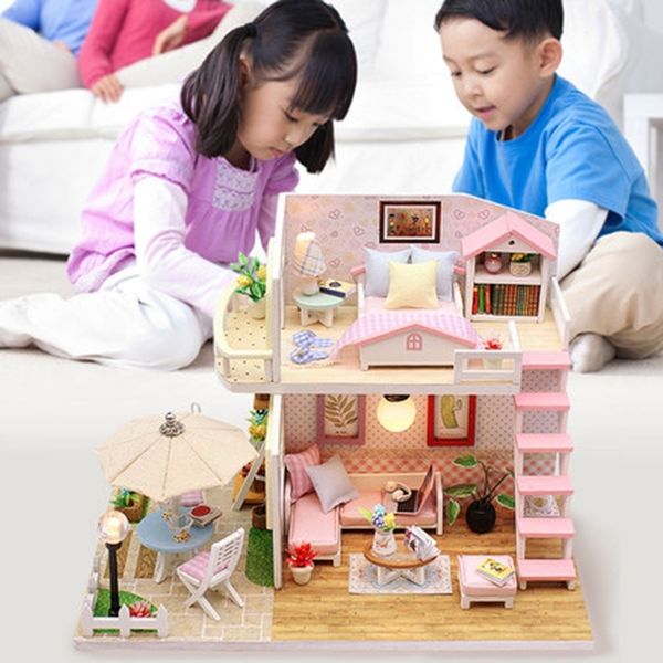 toys for children diy doll house casa miniature dollhouse with furniture dollhouses toy birthday gifts pink loft villa m033 y200413
toys for children diy doll house casa miniature dollhouse with furniture dollhouses toy birthday gifts pink loft villa m033 y200413
