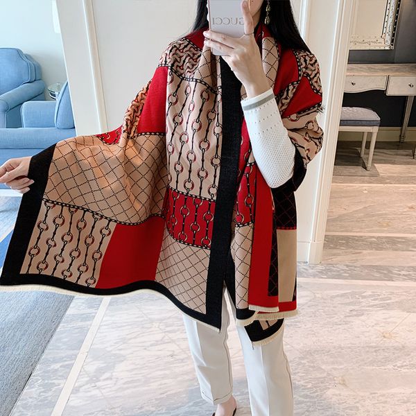 south korea new style cashmere stitching pattern women's cape cape cape brand version of autumn and winter thickened scarf klwe, Blue;gray
south korea new style cashmere stitching pattern women's cape cape cape brand version of autumn and winter thickened scarf klwe, Blue;gray
